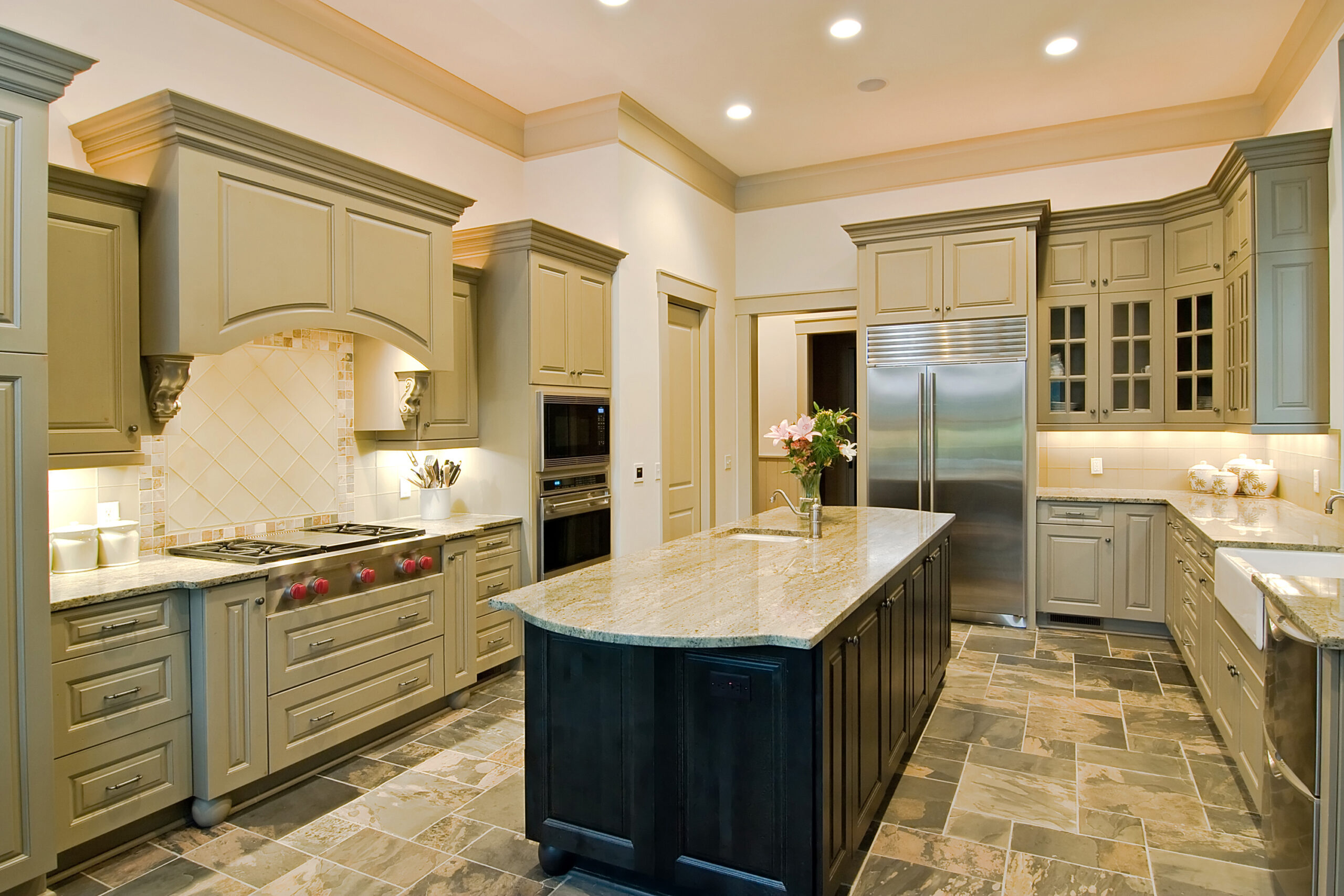 2024 Custom Cabinet Design Trends by Asche Woodworking in a luxury kitchen, SE Wisconsin.