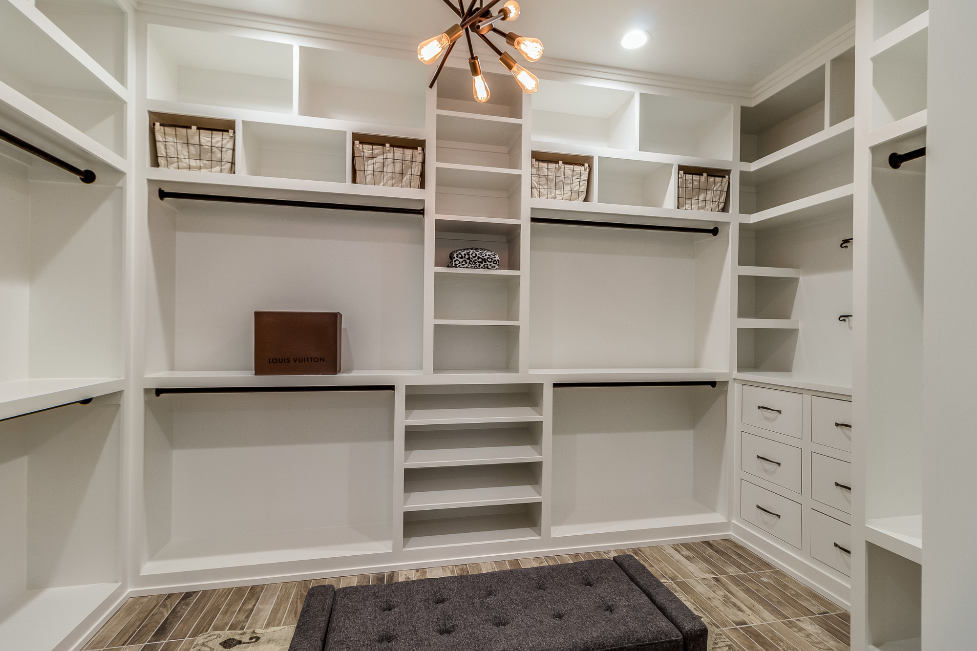custom closet design done by asche woodworking in waterford wi in 2024